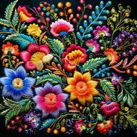 mexican embroidery high quality 4k hdr photo