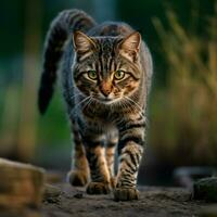 foto de gato lleno Disparo alto calidad hdr 16k ultra hd salvaje