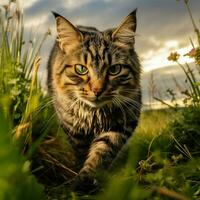 photo of Cat full shot high quality hdr 16k ultra hd wild