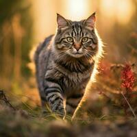 foto de gato lleno Disparo alto calidad hdr 16k ultra hd salvaje