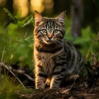 foto de gato lleno Disparo alto calidad hdr 16k ultra hd salvaje