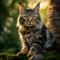 foto de gato lleno Disparo alto calidad hdr 16k ultra hd salvaje