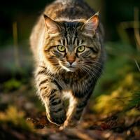 foto de gato lleno Disparo alto calidad hdr 16k ultra hd salvaje