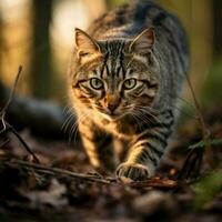 foto de gato lleno Disparo alto calidad hdr 16k ultra hd salvaje