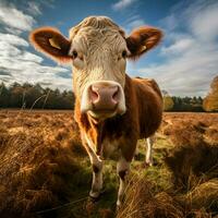 photo of Cow full shot high quality hdr 16k ultra hd wild