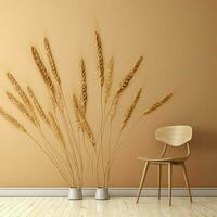 wheat color Minimalist wallpaper high quality 4k hdr photo