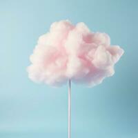 A cotton candy blue background with fluffy clouds photo