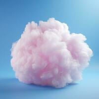 A cotton candy blue background with fluffy clouds photo