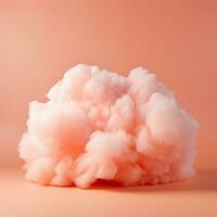 A cotton candy orange background with fluffy clouds photo