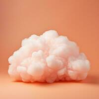 A cotton candy orange background with fluffy clouds photo