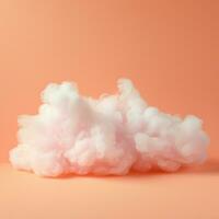 A cotton candy orange background with fluffy clouds photo