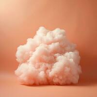 A cotton candy orange background with fluffy clouds photo