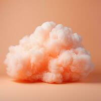 A cotton candy orange background with fluffy clouds photo