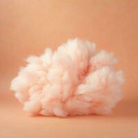 A cotton candy orange background with fluffy clouds photo