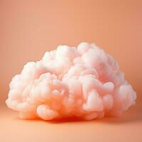 A cotton candy orange background with fluffy clouds photo