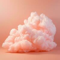 A cotton candy orange background with fluffy clouds photo