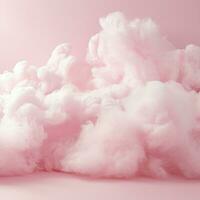 A cotton candy pink background with fluffy clouds photo