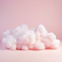 A cotton candy pink background with fluffy clouds photo