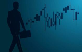 Trading background, wallpaper. Financial candlestick chart, support and resistance level chart. Charts for Forex trading vector