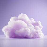 A cotton candy purple background with fluffy clouds photo