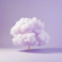 A cotton candy purple background with fluffy clouds photo