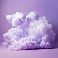 A cotton candy purple background with fluffy clouds photo