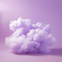 A cotton candy purple background with fluffy clouds photo