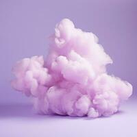 A cotton candy purple background with fluffy clouds photo