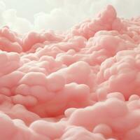 un algodón caramelo rojo antecedentes con mullido nubes foto