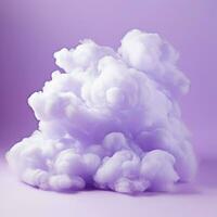 A cotton candy purple background with fluffy clouds photo