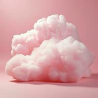 A cotton candy red background with fluffy clouds photo