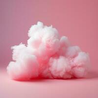 A cotton candy red background with fluffy clouds photo