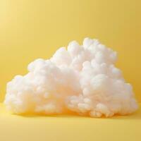 A cotton candy yellow background with fluffy clouds photo