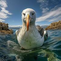 albatros salvaje vida fotografía hdr 4k foto