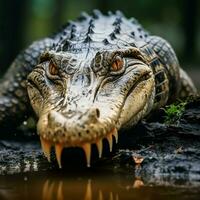 Crocodile wild life photography hdr 4k photo