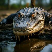 Crocodile wild life photography hdr 4k photo