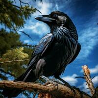 Crow wild life photography hdr 4k photo