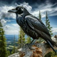 Crow wild life photography hdr 4k photo