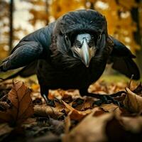 cuervo salvaje vida fotografía hdr 4k foto