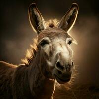 Donkey Aesthetic realistic cinematic raw epic macro photo