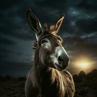 Donkey Aesthetic realistic cinematic raw epic macro photo