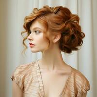 Elegant updo with delicate curls photo