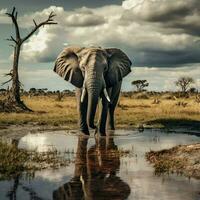 Elephant wild life photography hdr 4k photo