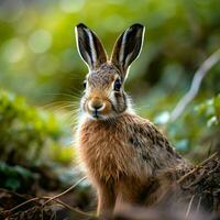 Hare wild life photography hdr 4k photo