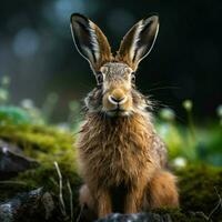 Hare wild life photography hdr 4k photo