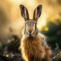 Hare wild life photography hdr 4k photo