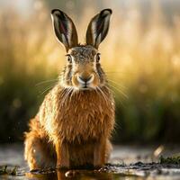 Hare wild life photography hdr 4k photo