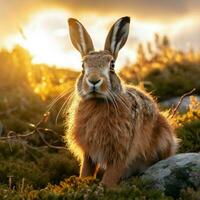 Hare wild life photography hdr 4k photo