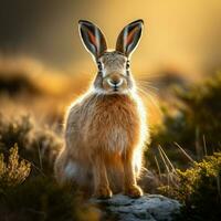 Hare wild life photography hdr 4k photo