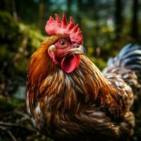 gallina salvaje vida fotografía hdr 4k foto